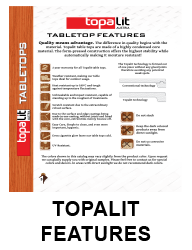  Topalit Table Tops Features